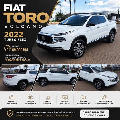 FIAT TORO 1.3 TURBO 270 FLEX VOLCANO AT6 FIAT TORO 1.3 TURBO 270 FLEX VOLCANO AT6